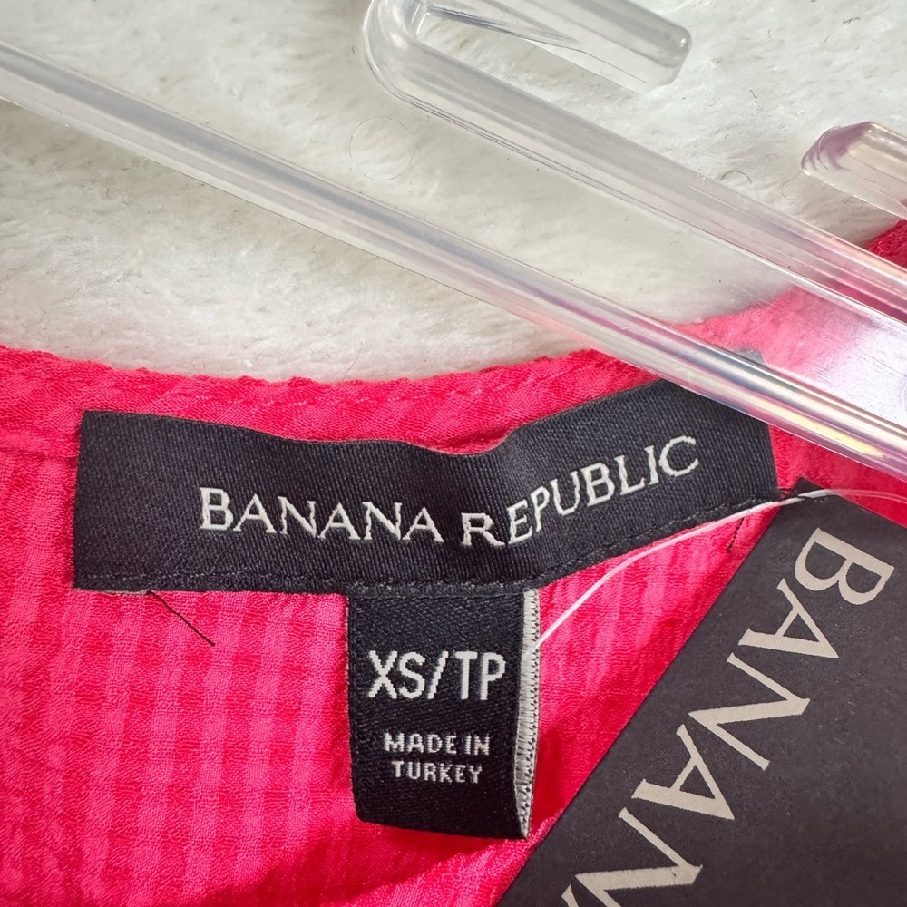 Banana Republic NEW Baby Doll Tiered Swing Top Boho Blouse Textured Lightweight - Picture 9 of 16